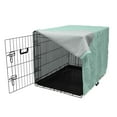 thumbnail image 3 of Abstract Dog Crate Cover, Geometric Spiral Dots Circling Wavy Lines with Points Curving Rounding Motif, Easy to Use Pet Kennel Cover Small Dogs Puppies Kittens, 7 Sizes, Mint Green White, by Ambesonne, 3 of 6