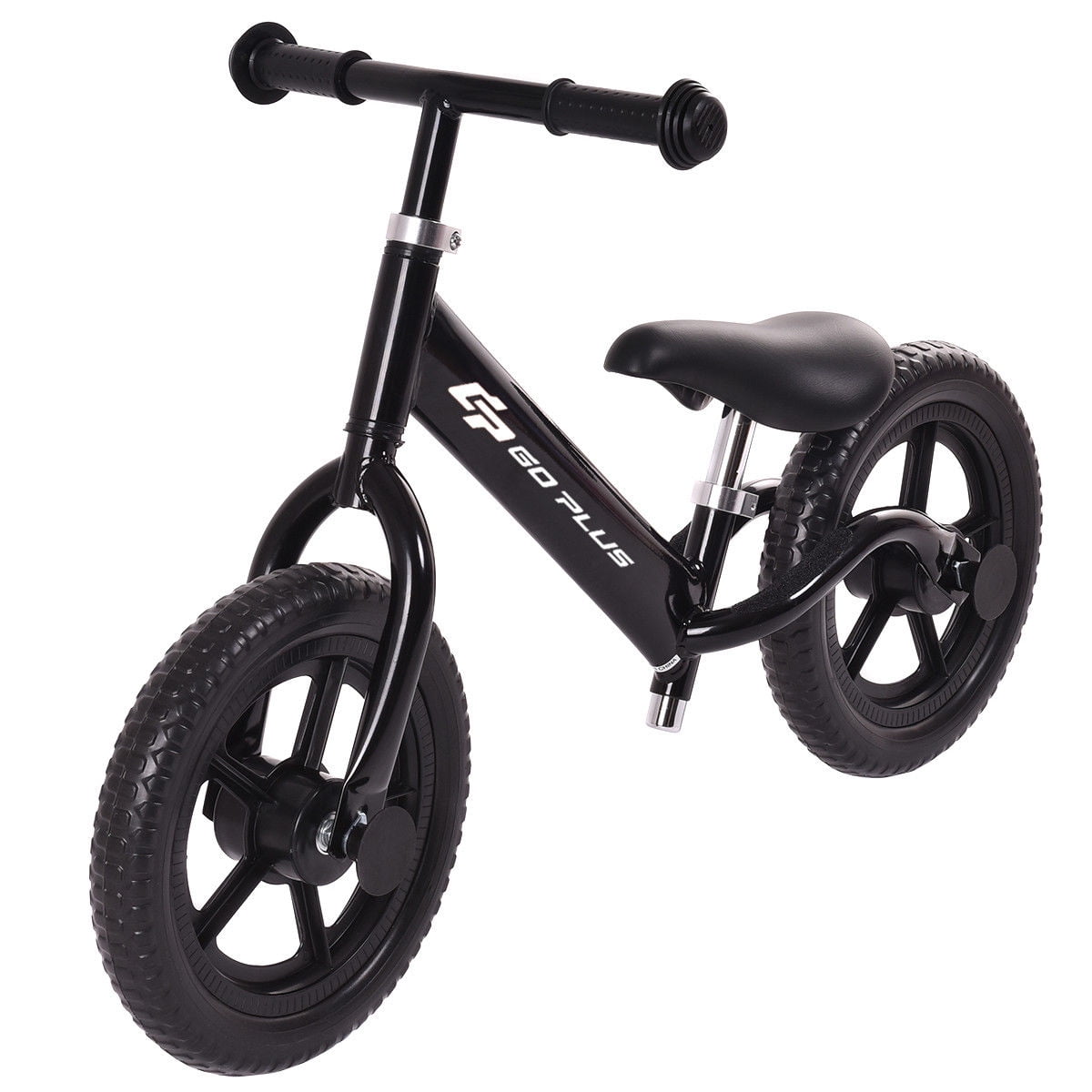 12" Balance Bike Kids No-Pedal Learn To Ride Pre Bike with Adjustable Seat Black 
