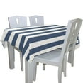 thumbnail image 2 of EREHome Blue White Stripes Tablecloth 52x70 inches, 2 of 4