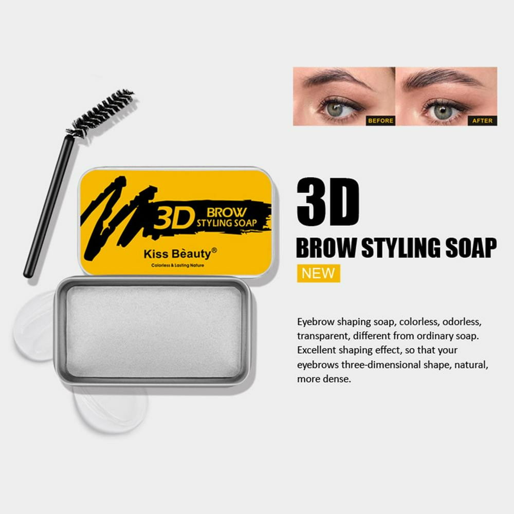 ankishi Eyebrow Soap Kit,Brows Styling Soap Long Lasting Waterproof Smudge Proof Eyebrow Styling