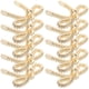 thumbnail image 4 of 10 Piezas Botones De Lazo De Mariposa Botones Decorativos De Metal Botones De Sujeción De Costura Para Suéteres Cárdigan Camisa Abrigo Prendas De Punto Dorado, 4 of 5