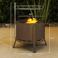 thumbnail image 7 of Topcobe 2-in-1 Portable Smokeless Fire Pit BBQ Grill with Poker, Bronze-Style Steel Stove for Camping Bonfire, 7 of 7