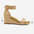 thumbnail image 2 of DREAM PAIRS Women's Open Toe Buckle Ankle Strap Platform Wedge Sandals, 2 of 3