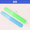 thumbnail image 4 of Vocoste 2 Pcs Plastic Lightweight Traveling Toothbrush Holders Case for Travel Business 7.48"x1.06" Blue Green, 4 of 7