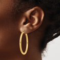 thumbnail image 5 of Auriga Fine Jewelry 10K Yellow Gold 3mm (Lightweight) Tube Hoop Earrings for Women, 5 of 5