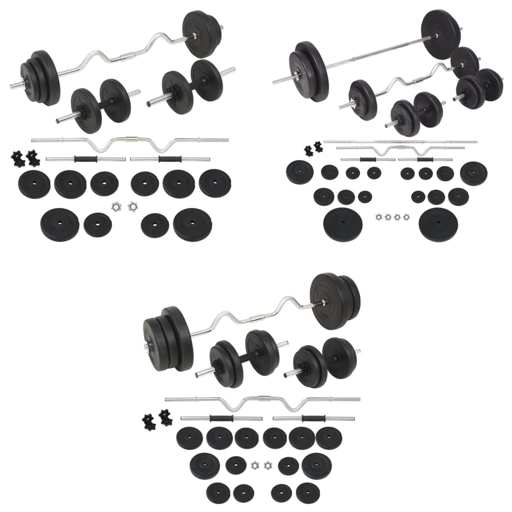 vidaXL Barbell and Dumbbell Set 132.3 lb