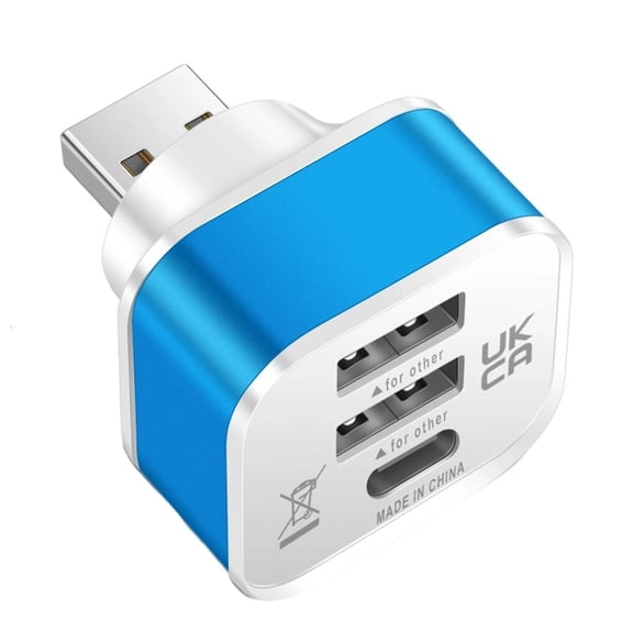 Yammee USB Male To 2 USB Female Type C Female Charging Splitter For Multiple Devices