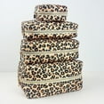 thumbnail image 6 of Leopard Print Cosmetic Bag Printed Bow Toiletry Pouch Waterproof Women Storage Nylon Outdoor Travel Makeup Organizer Party Gift (XL), 6 of 7