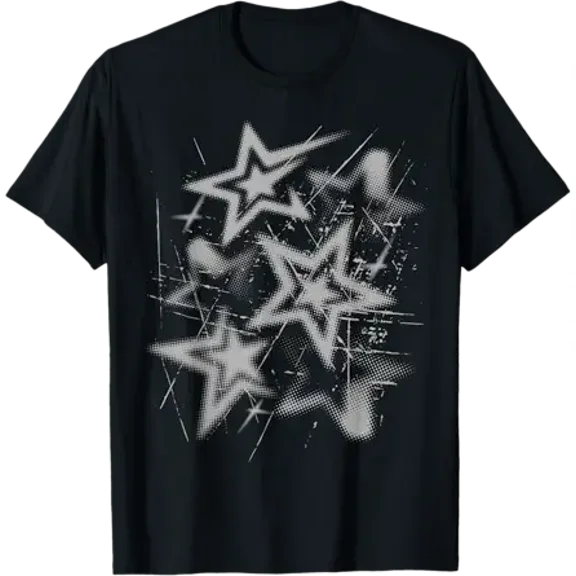 Y2k Grunge Stars 2000s Cyber Vintage Graphic T-Shirt