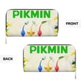 thumbnail image 4 of Lsque Pikmin Pattern Leather Hand Wallet – Long PU Leather Wallet for Women with Zipper Closure, 8 Card Slots, Coin Pouch & Multiple Cash Compartments, 4 of 8