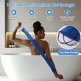 thumbnail image 5 of Okaka 3 Pcs African Net Bath Sponge, Double Layer Exfoliating Body Scrubber Washcloth With Handle For All Ages, 5 of 7