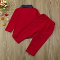 thumbnail image 4 of Zshosam Baby Tuxedo Baby Boy Clothes Suits Infant Gentleman Outfit Collared Dress Shirt Baby Suit Sets Size 12 Months,(Red 12 Months), 4 of 4