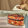 thumbnail image 2 of HELLHERO Autumn Pumpkin Maple Leaf Travel Steam Iron Bag Polyester Easy to Clean with Handle and Zipper Indoor, Bag Only, 2 of 6