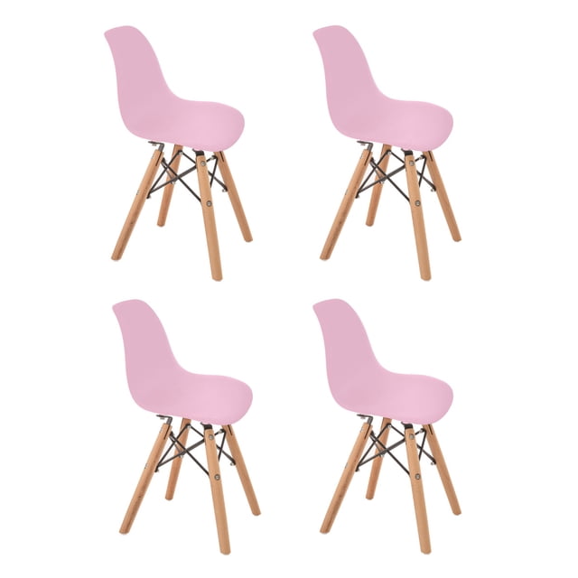 4 sillas Eames para niños y niñas modernas (Rosa) Duduk