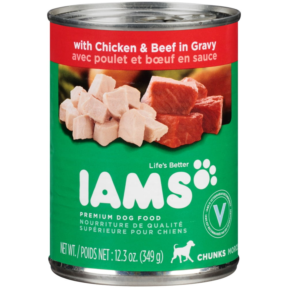 Iams Chunks Chicken & Beef in Gravy Wet Dog Food, 13.2 Oz (Case of 12)