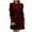 Wine, variant on WCMZJ Women's 2024 Casual Long Puff Sleeve Dresses Crew Neck Ruffle Aline Short Mini Dress Casual Business Office Tunic Dress Pink XXL
