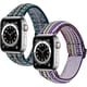 thumbnail image 1 of 2 Pack Elastic Band Compatible with Apple Watch 38mm 40mm 41mm 42mm 44mm 45mm, Adjustable Stretch Wristband for iWatch Series7/6/5/4/3/2/1 SE Women(Ra, 1 of 4