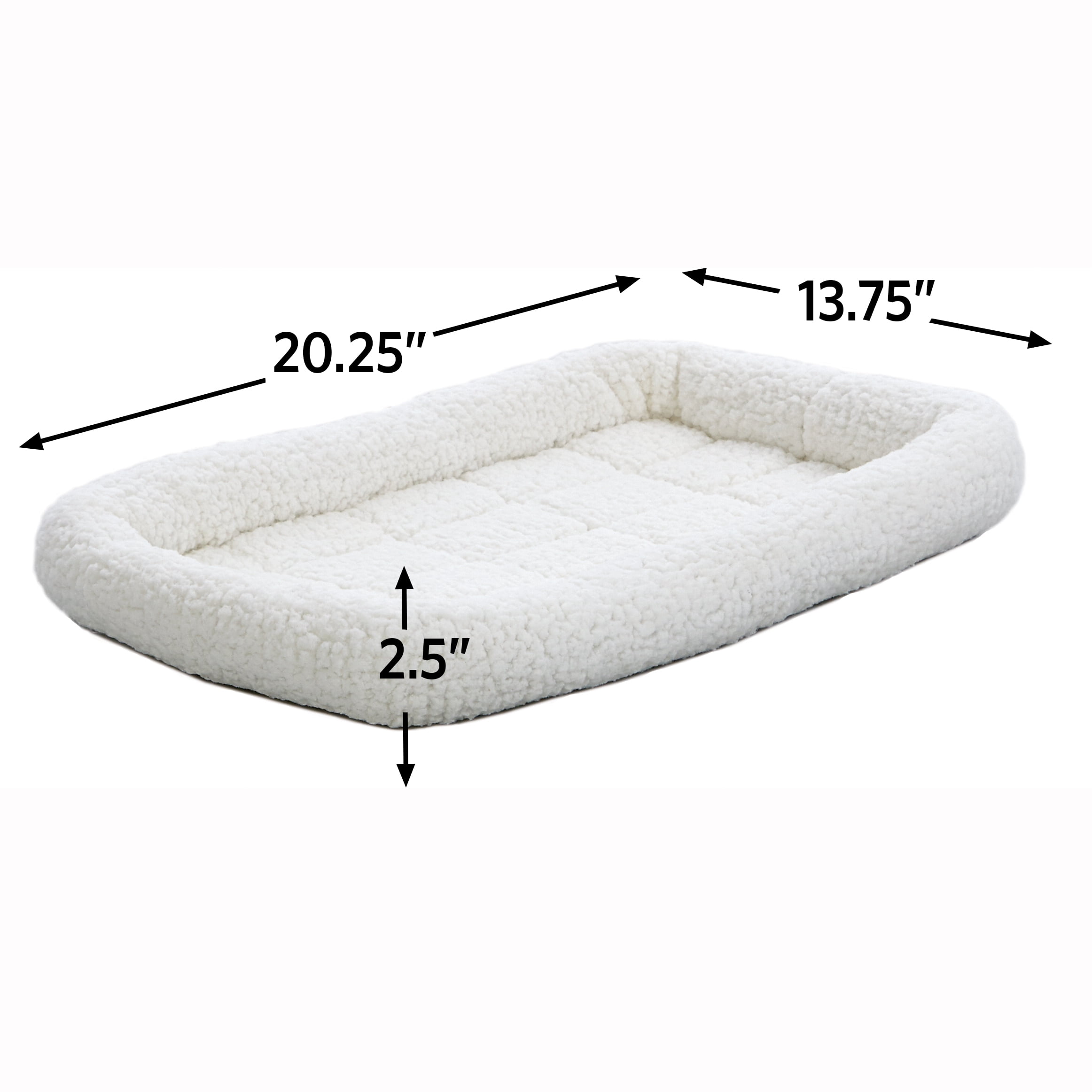 MidWest Quiet Time Deluxe Small Plastic Carrier Bed | Dog Bed Fits 24-Inch Long Hard-Sided Plastic Carrier