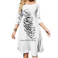thumbnail image 1 of Robe à Encolure Carrée Design Calligraphie Persane Robe d'Été Douce Femme Élégante Robe à Imprimé Licou Calligraphie Persan Persia, 1 of 4
