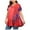Red womens tops summer, variant on USSUMA Plus Size Pleated Flowy Summer Tops for Women 2022 Trendy Tie-Dye Gradient Womens Tunic Tops V Neck Basic Shirts Tees Short Sleeve Dressy Blouses for Women