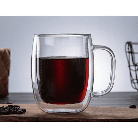 

Livesture High Borosilicate Glass High Temperature Glass Double Cup 450ml