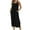 Black, variant on Women's Casual Summer Sleeveless Long Maxi Dresses Split Beach Dress with Pockets Lounge Sleepwear Nightgown