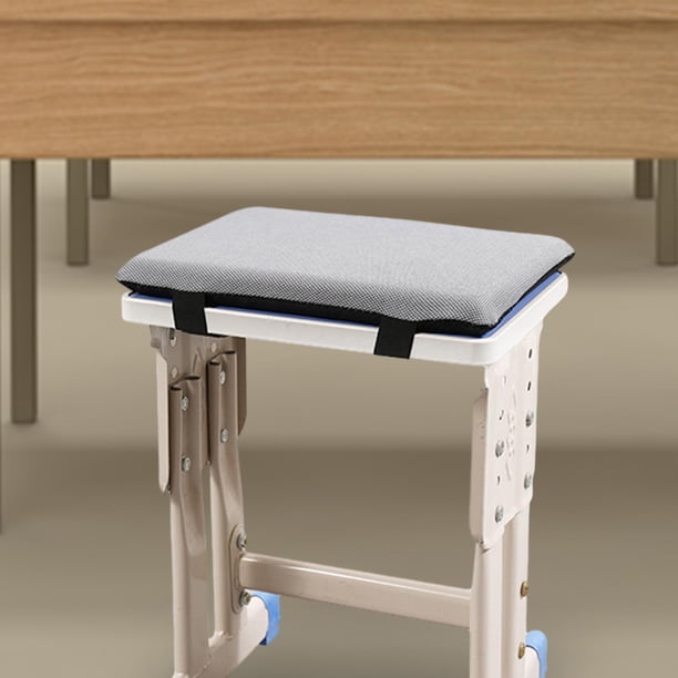 Cojín para silla con cremallera, tapete para silla, cómodo cojín para taburete, cojín para asiento lavable, cojín para salón, oficina, cocina, hogar gris S