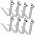 thumbnail image 1 of Stainless Kayak Paddle Spring Snaps 9.5x6mm Pole Push Button Spring Clips Steel Solid Button Locking Tube Single Pin for Outdoor Camping Awning Tent Pole Replacement Accessories 8 Pack, 1 of 7