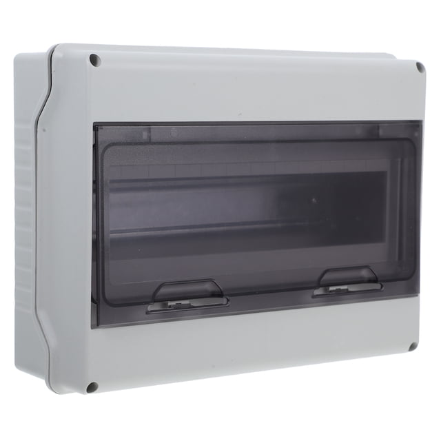 Miangastore Breaker Box Distribution Protection Box with Clear Window 12 Way IP65 Clear Cover Electrical Box ABS Power Electronic Junction Box Din Rail Enclosure for Circuit Breaker