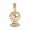 thumbnail image 6 of Decorative Glass Taper Candle Holder - Pair with Gold Pillar Candle Holder - Perfect for Centerpieces for Tables, Kitchen, and Coffee Decor - Modern Candlestick Holder for Lighting Accent - 7", Gold, 6 of 10