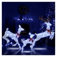 thumbnail image 2 of Yunken 3-Piece Christmas Pre-Lit Lighted Reindeer Family Set for Outdoor Lawn Decoration, LED Illuminated Holiday Decor, 2 of 9