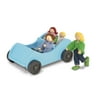 Melissa & Doug Road Trip Wooden Toy Car and 4 Poseable (4-5 inches each) Doll Playset, 5 Pieces