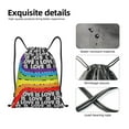 thumbnail image 6 of ZNDUO Gym Drawstring Bag, LGBT Rainbow Heart Love Pattern Men and Women Fitness Drawstring Backpack Swimming Bags, Small, 6 of 8