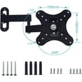 thumbnail image 2 of FrostHike Wall Mount TV Monitor Bracket with Tilts and Extends for Most 14-27 Inch LED LCD OLED Screens.75 100 VESA Compatible.Max 40lb Capacity (14inch-27inch), 2 of 4