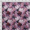 thumbnail image 4 of oneOone Polyester Spandex Maroon Fabric Floral Craft Projects Decor Fabric Printed By The Yard 56 Inch Wide-RK, 4 of 4