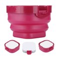 thumbnail image 3 of Collapsible Foldable Bucket Red 3 In 1 Portable Collapsible Brush Washer For Watercolor Pens Oil Paint Brushes Gouache Washing, 3 of 8