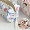 thumbnail image 3 of Pencil Case, Flower Print Pencil Case, Small Flower Pencil Pouch, Pen Pouch Portable Storage Bag, Used for Makeup Bags, Wallets, Travel, Easy to Carry (Blue), 3 of 7