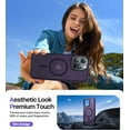 thumbnail image 6 of Strong Magnetic for iPhone 13 Pro Max Case, [Compatible with Magsafe][Military Grade Drop Protection] Protective Shockproof Translucent Matte Slim Phone Case for iPhone 13 Pro Max, Deep Purple, 6 of 12