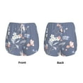 thumbnail image 5 of Xecao's Watercolor Flowers Butterfly for a double-layer running short for women, perfect for gym, tennis, and more, featuring a convenient pocket., 5 of 9