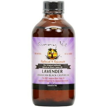 Sunny Isle Jamaican Black Castor Oil, Lavender 4 oz (Pack of 2)