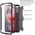 thumbnail image 4 of eBizWare Moto G Power 5G 2024 Case, with [Built-in Screen Protector] and Belt Clip Holster, Shockproof Heavy Duty Protective Kickstand Phone Case Cover for Motorola Moto G Power 5G 2024 - Black, 4 of 9