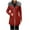 Red, variant on LEBONYARD Women's Trendy Plush Zipper Hooded Padded Puffer Coat Casual Solid Colored Long Sleeve Long Length Loose Warm Fit Pocket Winter Puffer Coat