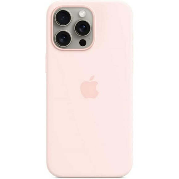 Funda de silicón con MagSafe para el iPhone 15 Pro MAX - Rosa Claro