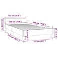 thumbnail image 2 of vidaXL Bed Frame With Headboard Dark Grey 100% Polyester Twin XL, 2 of 11