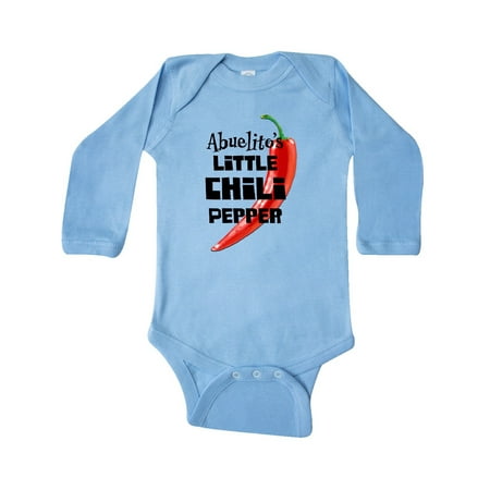 

Inktastic Abuelito s Little Chili Pepper Gift Baby Boy or Baby Girl Long Sleeve Bodysuit