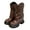 Brown, variant on Womens Mid Calf Boots Fold Over Slouchy Platform Boots Round Toe Pull on Ankle Booties