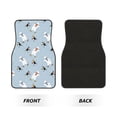 thumbnail image 2 of Yiaed Skiing penguin Bear Print Carpet Floor Mats for Cars, Auto Accessories Front & Rear Car Floor Mats Car Floor Foot Mat Sets of 4 Pieces, 2 of 7