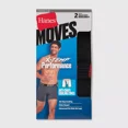 thumbnail image 2 of Hanes Moves Premium Men's Anti-Chafe X-Temp Boxer Briefs, Black, 2-Pack, Size: S-XL, 2 of 6