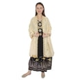 thumbnail image 4 of CREAM Velvet Scarf Gota Patti Four Side Work Party Wear Dupatta/Chunni Shawl, 4 of 4