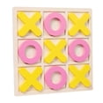 thumbnail image 4 of Rushawy Handcrafted Wooden Tic Tac Toe Game - Classic Strategy Board Game for Adults and Yellow Pink, 4 of 9